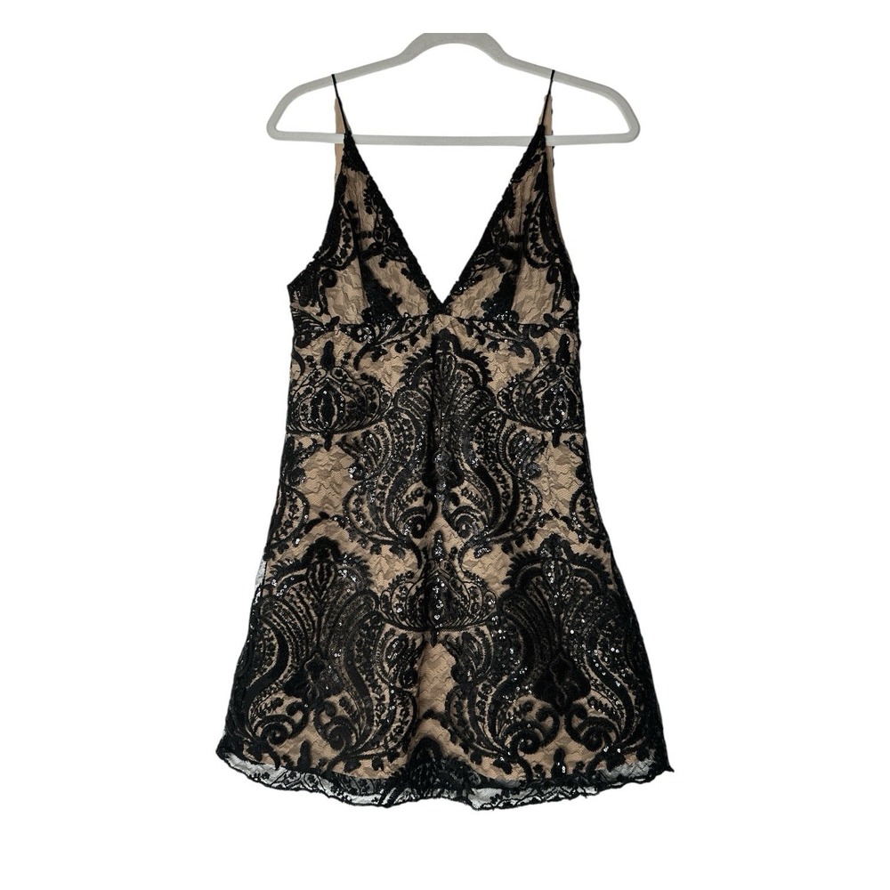 Free People Night Shimmers Dress Women's Size 0 Sequin Embellishment Mini Party - Picture 3 of 13
